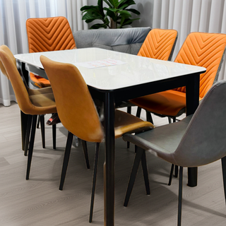 Mayalu Marble Top Carlton Dining Table