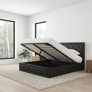 Mayalu Rockdale Gas Lift Storage Bedframe with Dhaulagiri Mattress in King Size (Save $400)