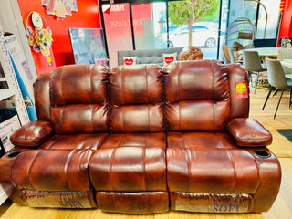 Mayalu Manual Recliner Sofa (Leather)