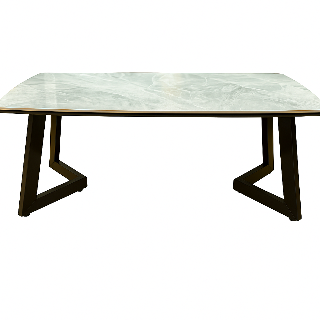 Mayalu Marble Top Mayor Coffee Table with Sturdy Metal Legs(110*60*47c ...