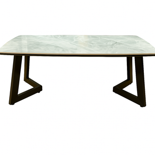 Mayalu Marble Top Mayor Coffee Table with Sturdy Metal Legs(110*60*47cm)
