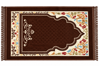 Premium Prayer Mat (80 X 120 cm) in Red, Blue and Brown Color