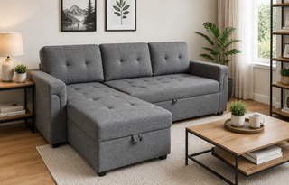 Mayalu Perry L-Shaped Sofa Bed with Reversible Storage Chaise