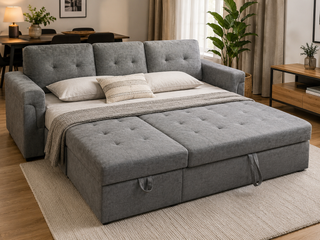 Mayalu Perry L-Shaped Sofa Bed with Reversible Storage Chaise