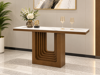 Mayalu 140cm Marble Console Table | Sintered Stone Glossy Top