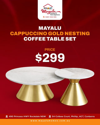 Mayalu Cappuccino Nesting Coffee Table Set