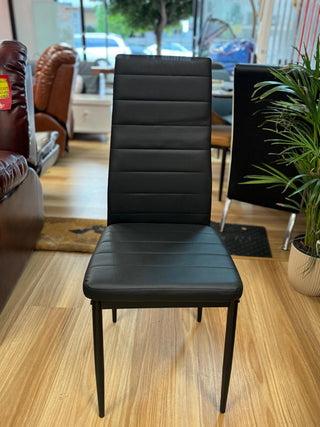 Mission Dining Table with 4 PU Leather Chair (Flat Pack)