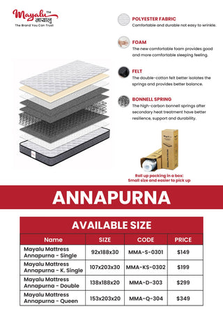 Mayalu Annapurna Mattress (20CM Thickness)