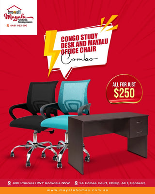 Congo Study Desk & Mayalu Office Chair Combo