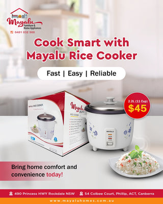 Mayalu Rice Cooker 1.5L (7 Cup) and 2.2L (11 Cup)