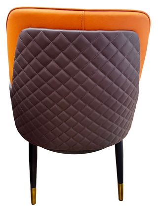 Mayalu Boss PU Leather Dining Chair with Soft Seat & Metal Side Legs