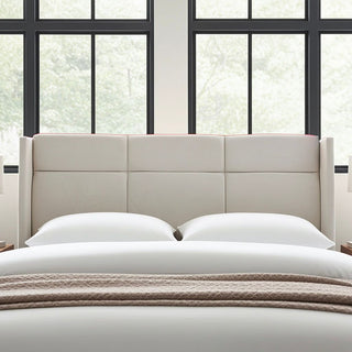 Cream Luxury Velvet Bed Frame in Beige
