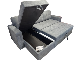 Mayalu Perry L-Shaped Sofa Bed with Reversible Storage Chaise