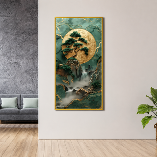 Wisdome Tree Porcelain Wall Art 70X140cm Diamond Effect