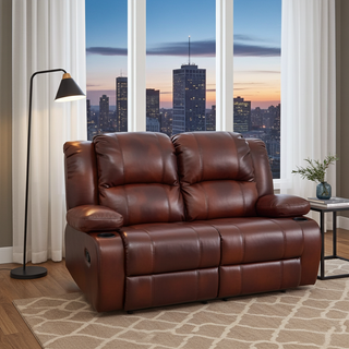 Mayalu Manual Recliner Sofa (Leather)