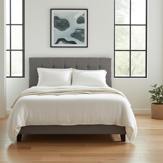 Everyday Fabric Bedframe & Premium Pocket Spring Mattress Combo