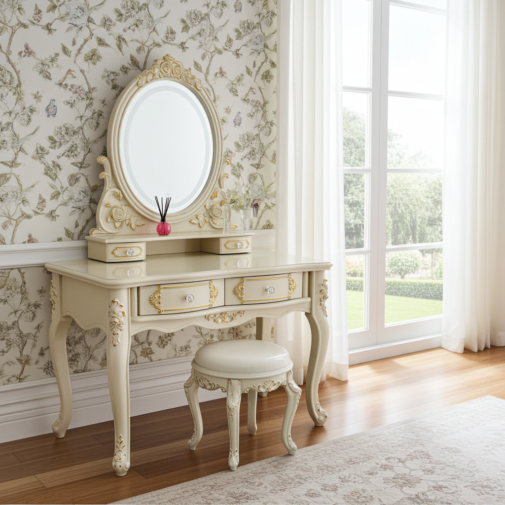 Mayalu Rajkumari Dressing Table – Beige – Mayalu Furniture & Home Appliances