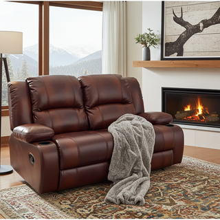 Mayalu Manual Recliner Sofa (Leather)
